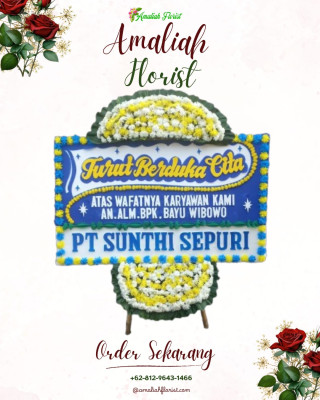 Papan Bunga Duka di Damai Bahagia