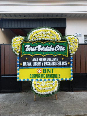 Papan Bunga Duka di Damai Bahagia