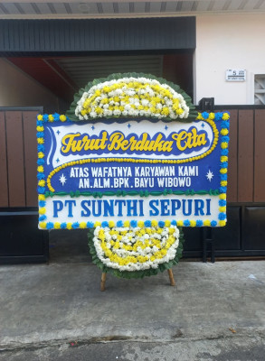 Papan Bunga Duka di Damai Bahagia