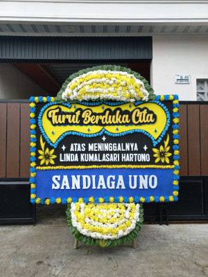 Papan Bunga Duka di Damai Bahagia